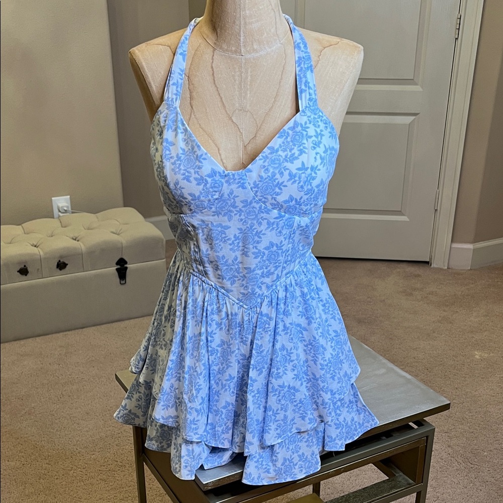 Altar’d State Blue Floral Romper in Small 💐